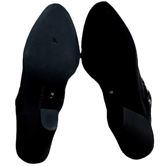 Gianni Bini Black Leather Slip-on Heels - GUC! - Picture 13 of 16